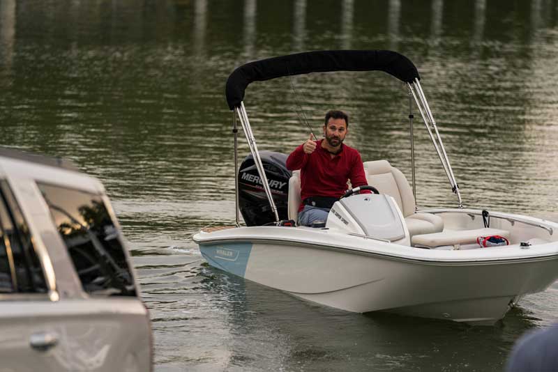 Boat being launched by JR Marine